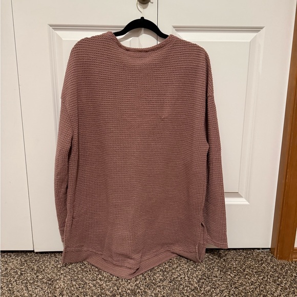 Mauve Waffle Knit Longsleeve - Picture 2 of 2